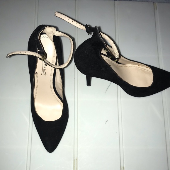 Anne Michelle Black Suede Stilettos - Picture 2 of 5